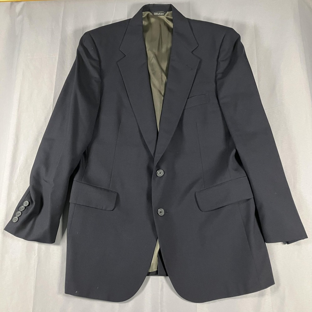 Vintage‎ Donald Brooks Blazer Mens 38 Navy Wool Trojan Clothes Jacket 60s